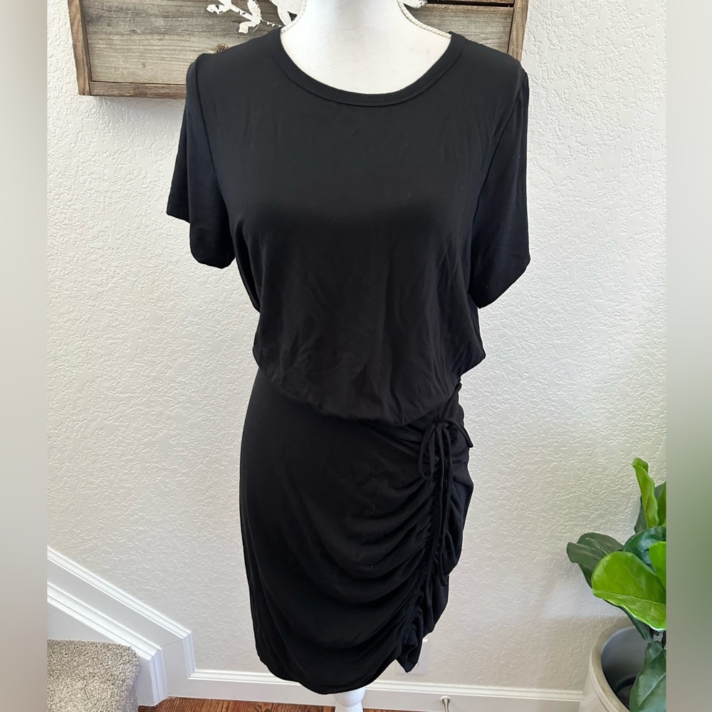 Veronica Beard Jeans Hannock dress black‎ stretch modal ladies L NWT